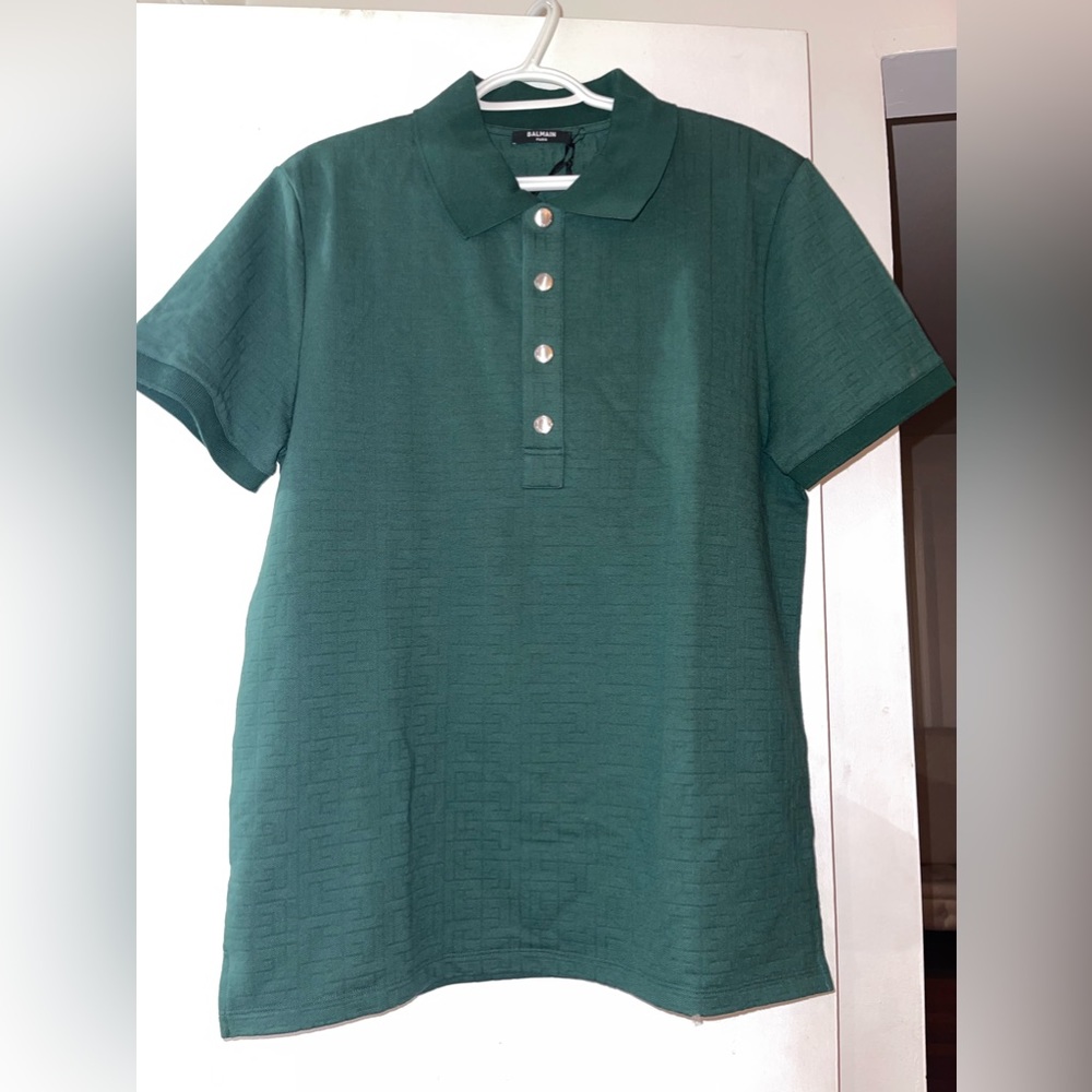 Balmain logo-embroidered polo shirt